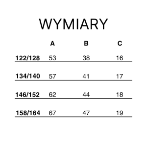 Rozmiary koszulek dzięciecych